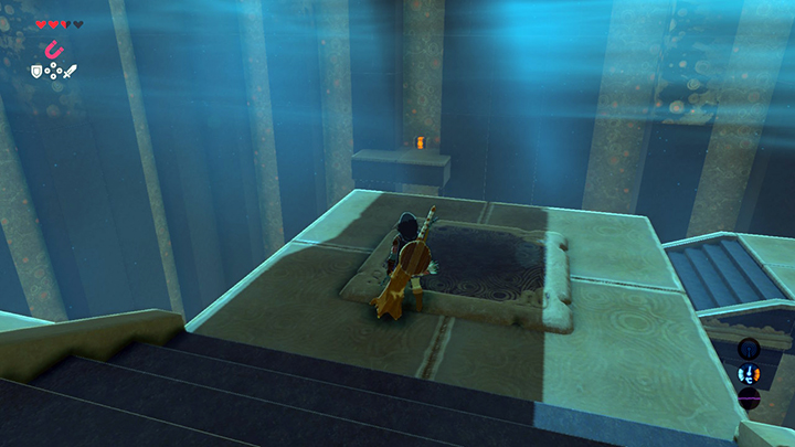 Jump to the platform with the chest - Dueling Peaks Tower | Shrines in Zelda Breath of the Wild - Shrines - The Legend of Zelda Breath of the Wild Guide