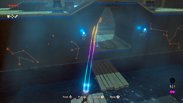 Pull the chest out of the water by using the magnet - Dueling Peaks Tower | Shrines in Zelda Breath of the Wild - Shrines - The Legend of Zelda Breath of the Wild Guide