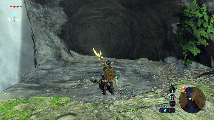 The entrance to the shrine is hidden under a waterfall - Hateno Tower | Shrines in Zelda Breath of the Wild - Shrines - The Legend of Zelda Breath of the Wild Guide