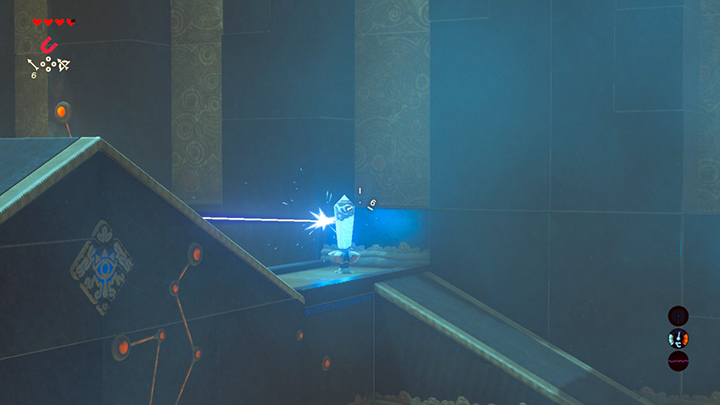 Hit the crystal to transfer the platform to a different ledge - Hateno Tower | Shrines in Zelda Breath of the Wild - Shrines - The Legend of Zelda Breath of the Wild Guide